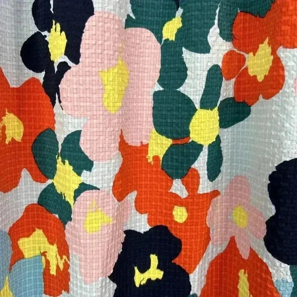 Nordstrom x Christina Martinez Skirt 14 Floral Print Lined Pockets Button Front - Picture 5 of 9